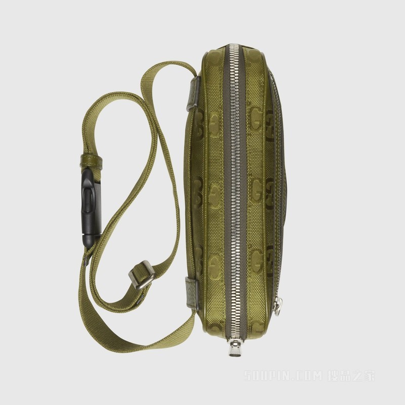 Gucci Off The Grid系列腰包 森林绿GG ECONYL®