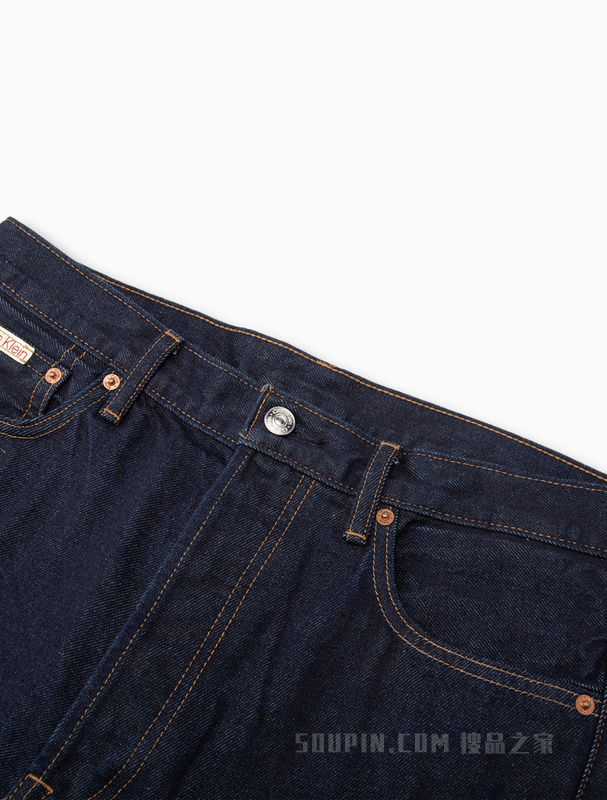 【简约系列】Calvin Klein 22秋冬男女同款纯棉直筒排扣牛仔裤40682ST