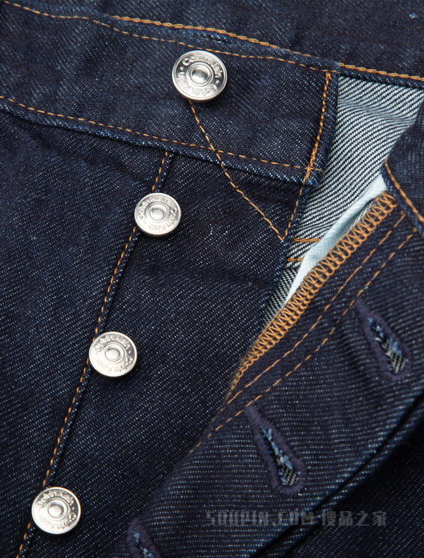 【简约系列】Calvin Klein 22秋冬男女同款纯棉直筒排扣牛仔裤40682ST