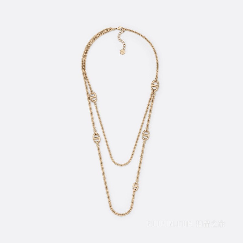 CD Navy 项链 金色饰面金属