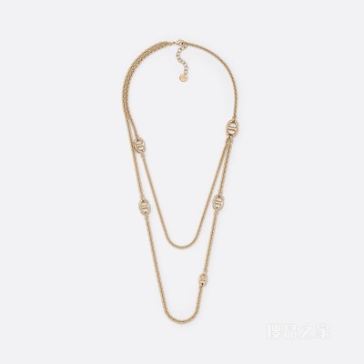 CD Navy 项链 金色饰面金属