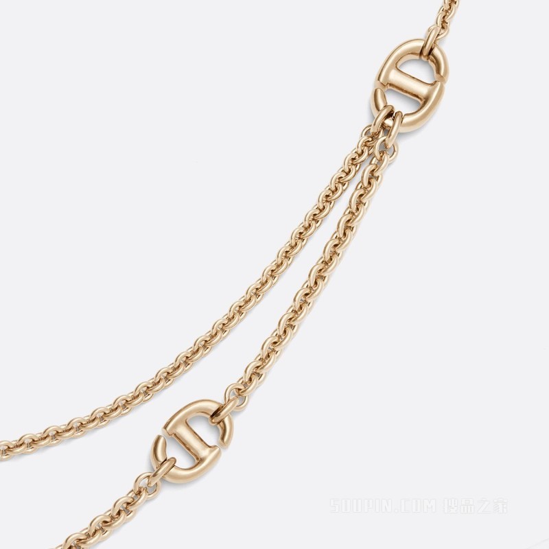 CD Navy 项链 金色饰面金属