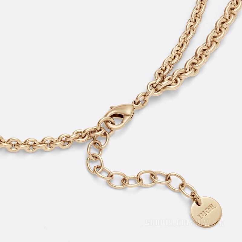 CD Navy 项链 金色饰面金属