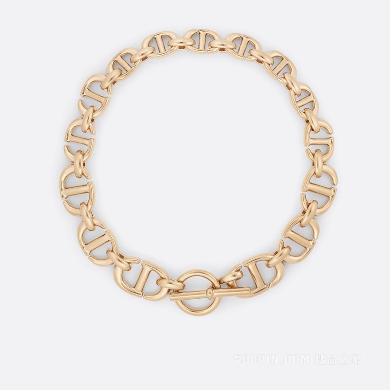 CD Navy 项链 金色饰面金属