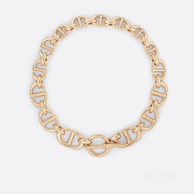 CD Navy 项链 金色饰面金属