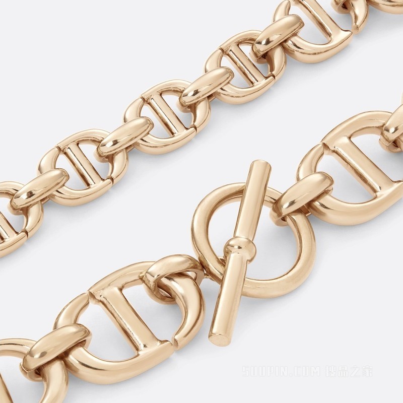 CD Navy 项链 金色饰面金属