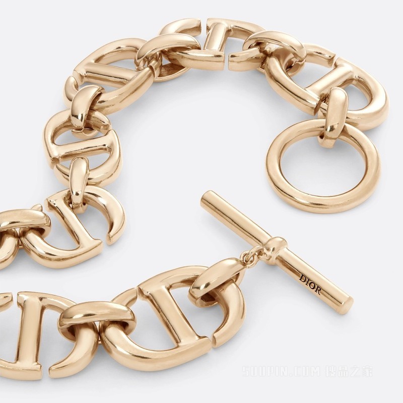 CD Navy 项链 金色饰面金属