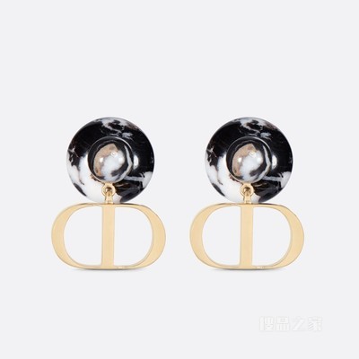 Dior Tribales 耳环 金色饰面金属和黑色石制珠饰