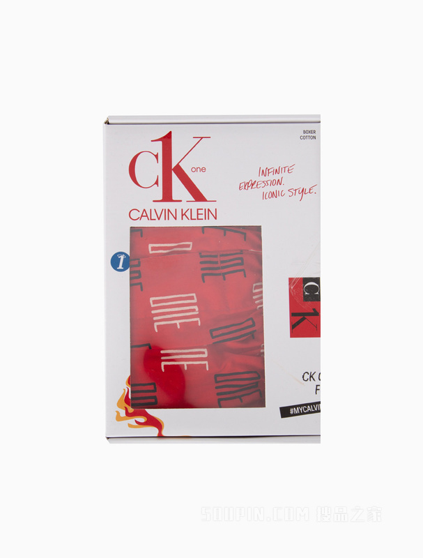 【One有引力带】Calvin Klein 22早秋男全棉透气满印宽松平角内裤NB2998