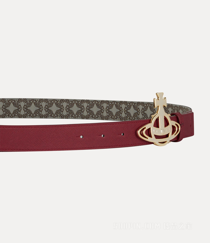 Light Gold Line Orb Reversible Belt