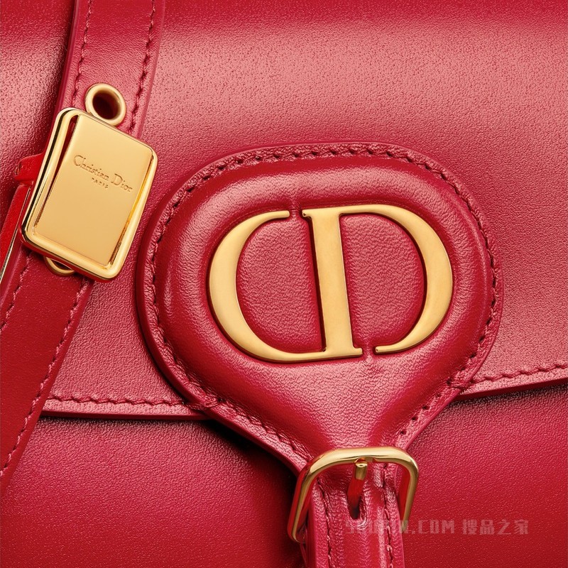 Dior Bobby East-West 手袋 绯红色光面牛皮革
