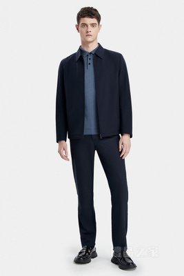 毛皮内胆翻领夹克