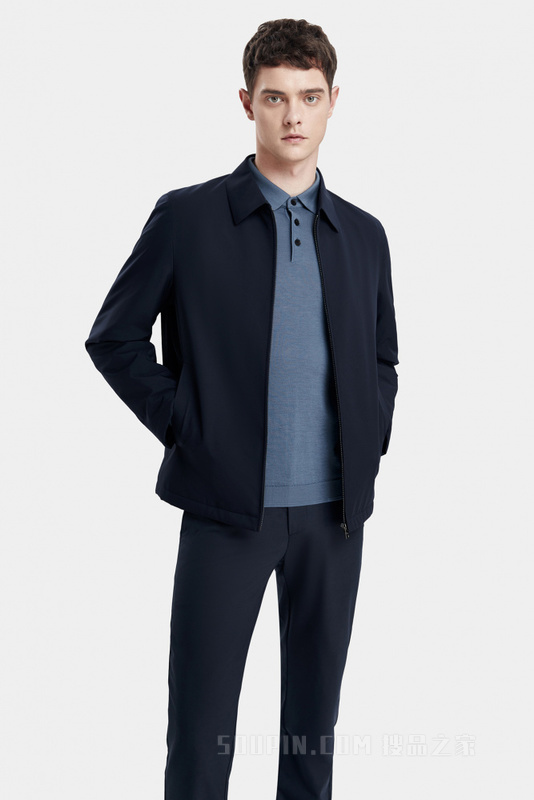 毛皮内胆翻领夹克