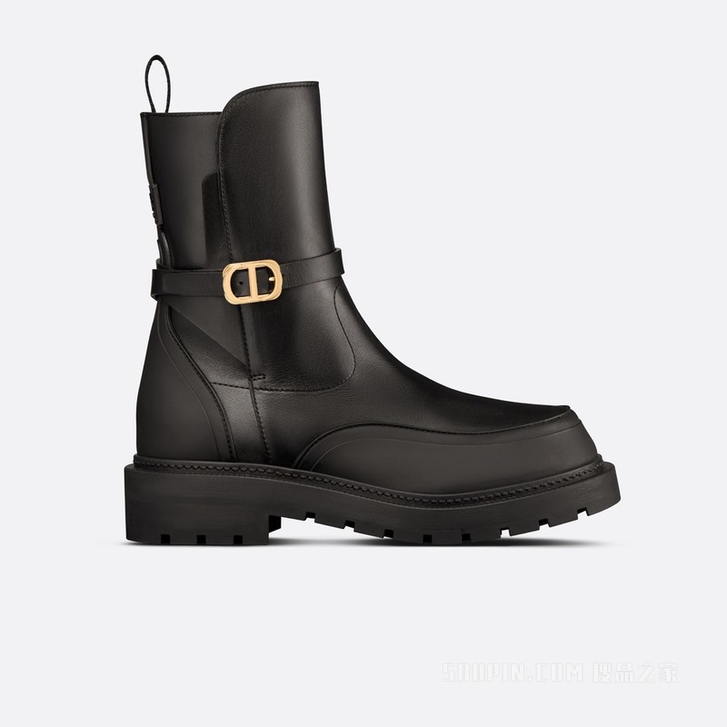 Dior Empreinte 及踝靴 黑色牛皮革和橡胶