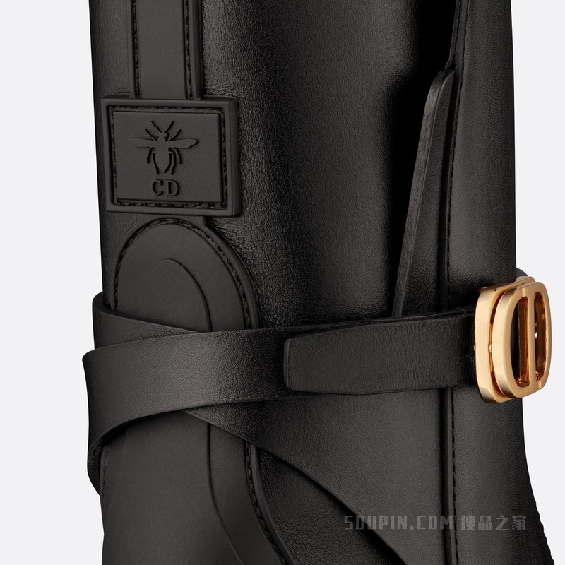 Dior Empreinte 及踝靴 黑色牛皮革和橡胶