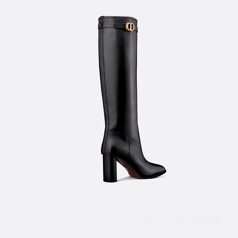 Dior Empreinte 带跟靴子 黑色牛皮革