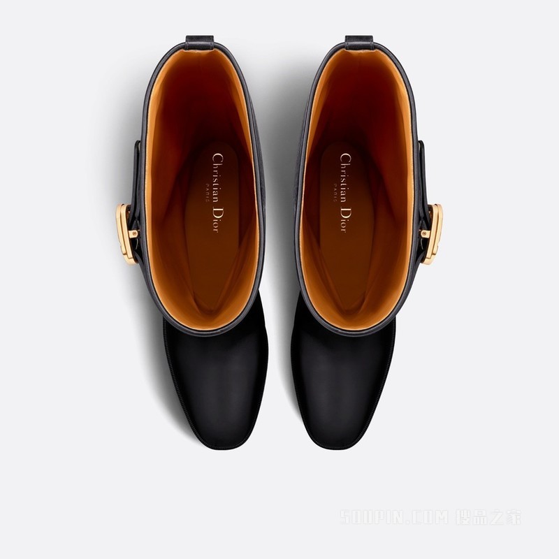 Dior Empreinte 带跟靴子 黑色牛皮革