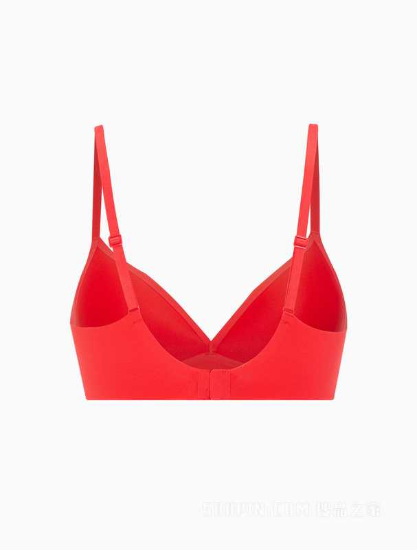 Calvin Klein 22秋冬女士无痕薄垫无钢圈软支撑宽围边三角杯文胸QF6022AD