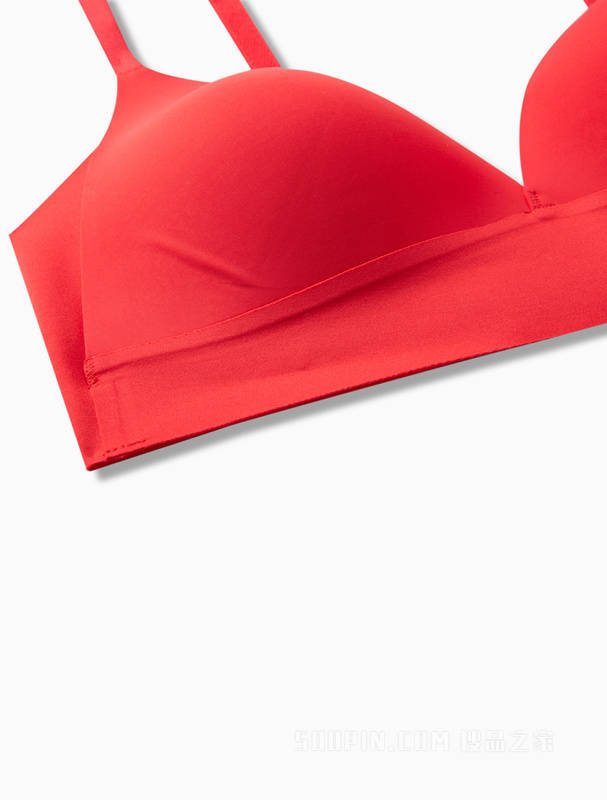 Calvin Klein 22秋冬女士无痕薄垫无钢圈软支撑宽围边三角杯文胸QF6022AD