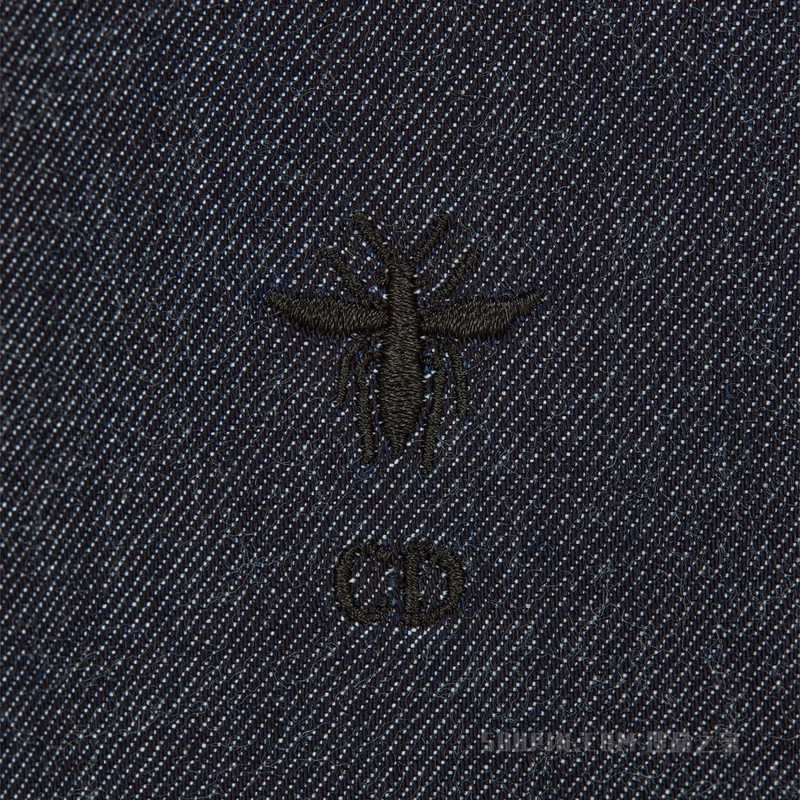 Denim Couture 衬衫式连衣裙 蓝色棉质牛仔布