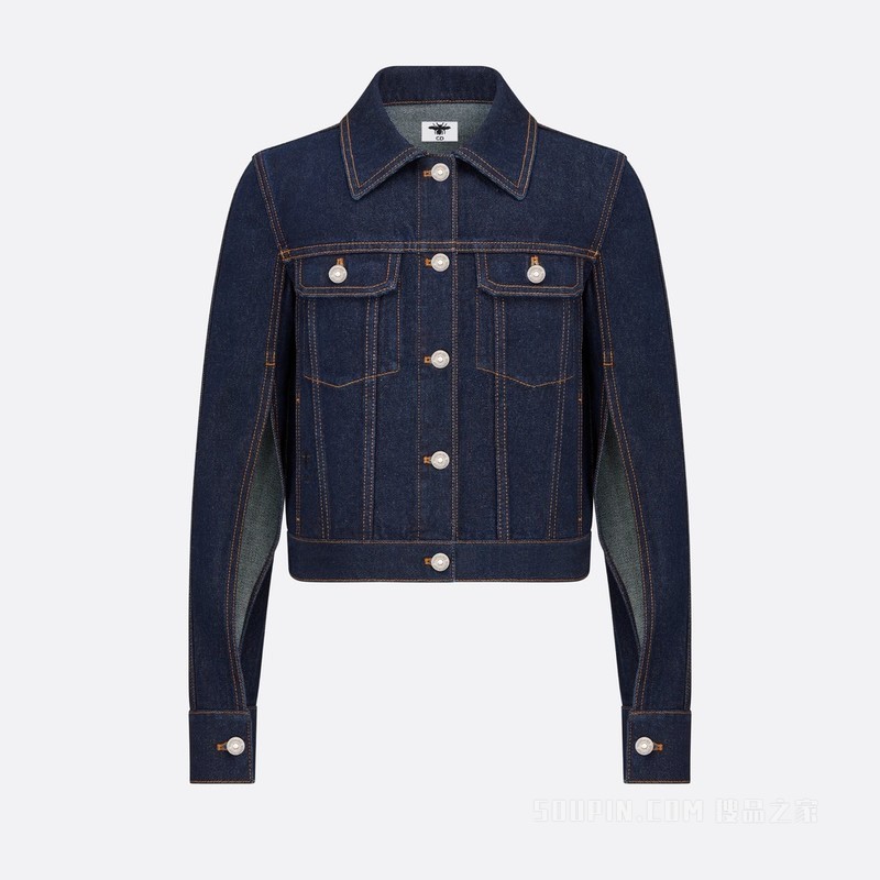 夹克 蓝色棉质牛仔面料