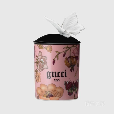 Inventum香氛花卉印花中号蜡烛 浅粉色Richard Ginorii瓷罐