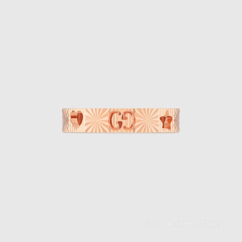 Icon系列18K玫瑰金星星戒指 18K玫瑰金