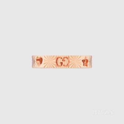 Icon系列18K玫瑰金星星戒指 18K玫瑰金