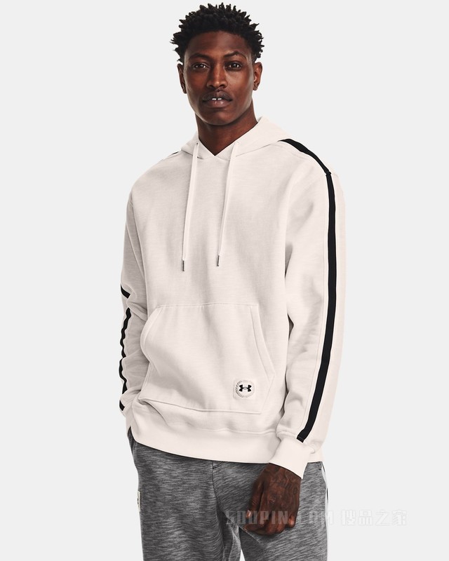 男士UA Essential Heritage抓绒连帽上衣