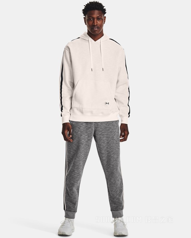 男士UA Essential Heritage抓绒连帽上衣