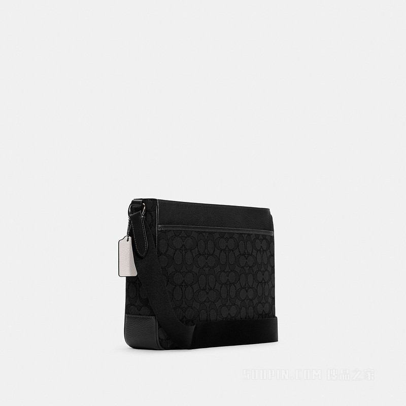 经典标志提花织物VARSITY条纹THOMPSON斜挎包 QBT0A