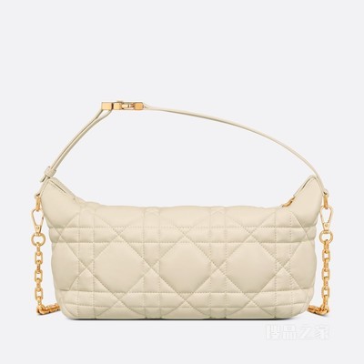 小号 Nomad 手袋 奶白色牛皮革超大藤格纹