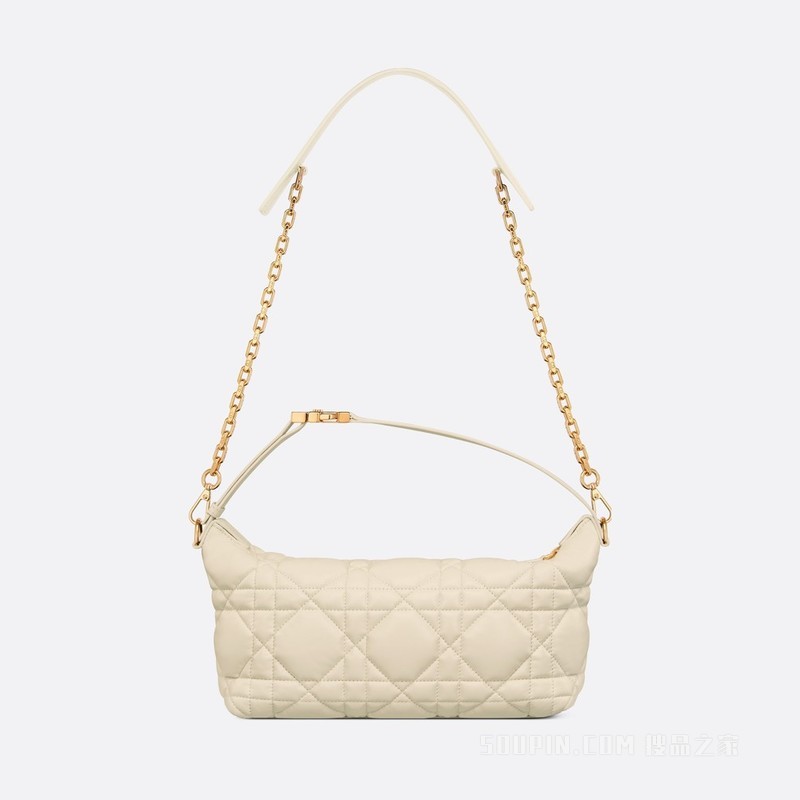 小号 Nomad 手袋 奶白色牛皮革超大藤格纹