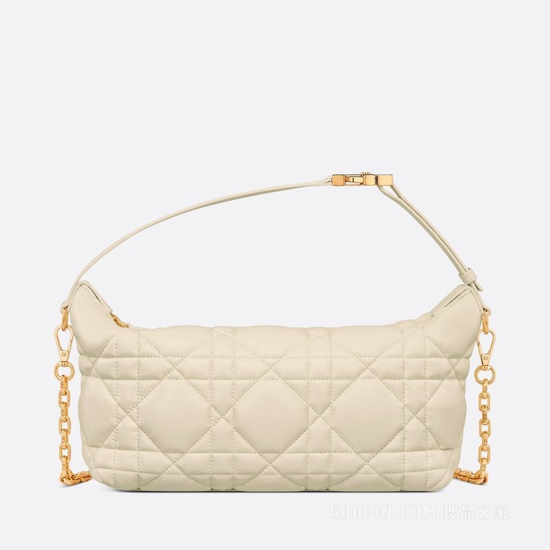 小号 Nomad 手袋 奶白色牛皮革超大藤格纹