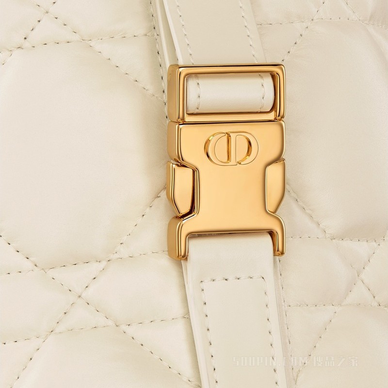 小号 Nomad 手袋 奶白色牛皮革超大藤格纹