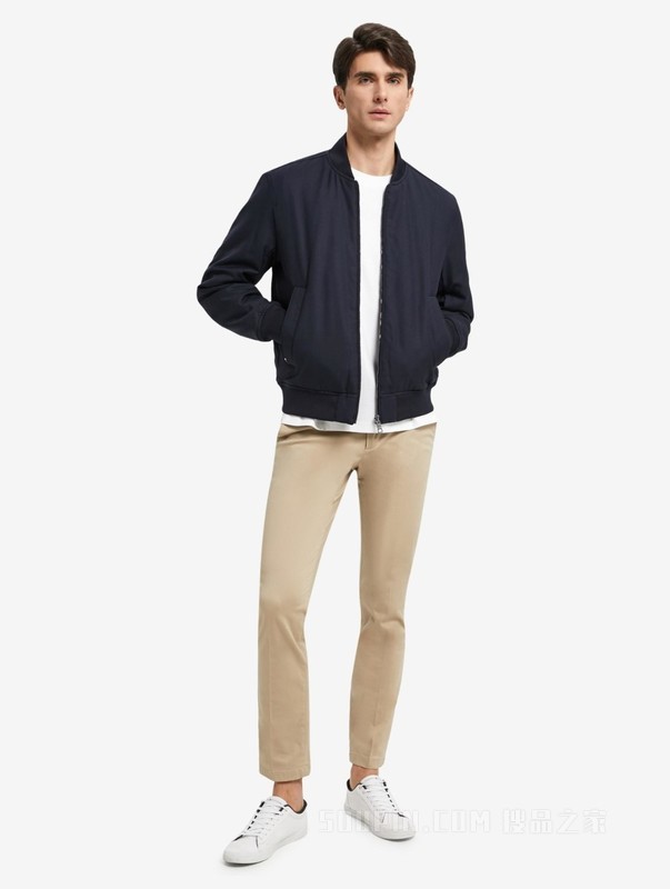 22新款秋冬男装双面拉链棒球领保暖铺棉夹克外套MW0MW28728