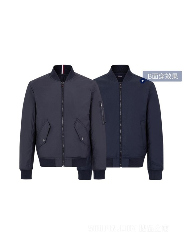 22新款秋冬男装双面拉链棒球领保暖铺棉夹克外套MW0MW28728