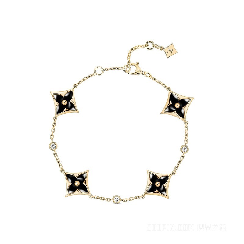 COLOR BLOSSOM BB MULTI-MOTIFS 18K 金玛瑙钻石手链