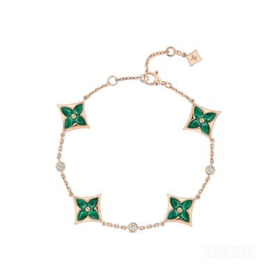 COLOR BLOSSOM BB MULTI-MOTIFS 18K 金孔雀石钻石手链