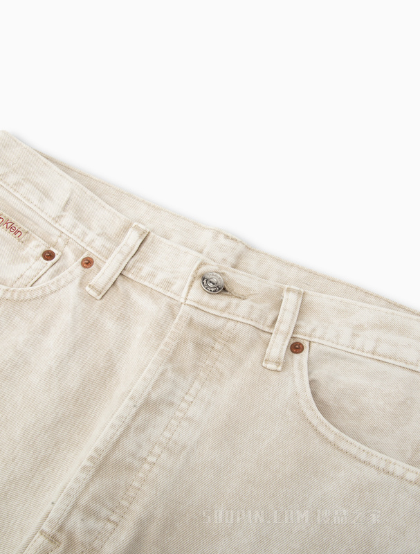 【简约系列】Calvin Klein 22秋冬男女情侣中性纯棉直筒牛仔裤40660ST