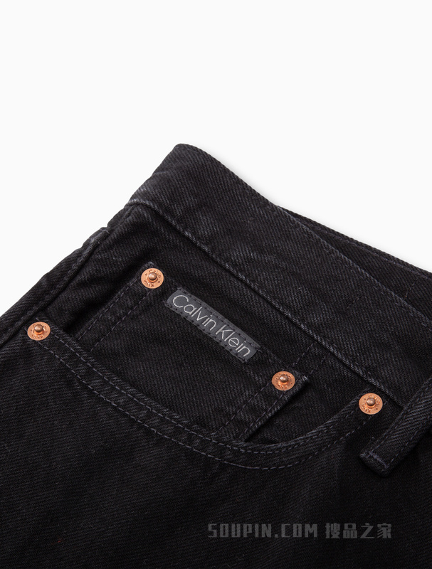 【简约系列】Calvin Klein 22秋冬男女情侣中性纯棉直筒牛仔裤40726ST
