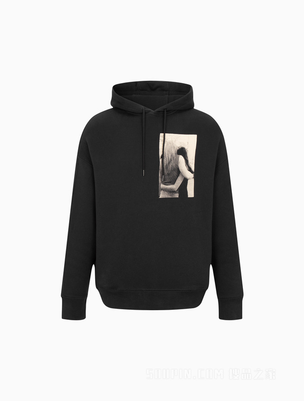【简约系列】Calvin Klein 22秋冬男女情侣中性抓绒连帽卫衣40727ST