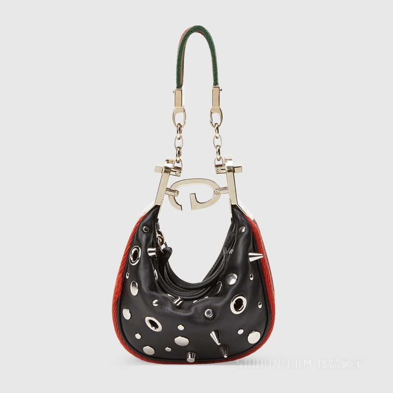 Gucci Attache系列迷你手袋 黑色皮革