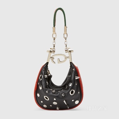 Gucci Attache系列迷你手袋 黑色皮革