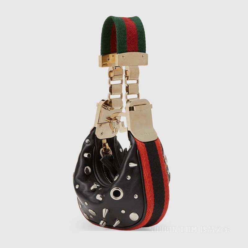 Gucci Attache系列迷你手袋 黑色皮革
