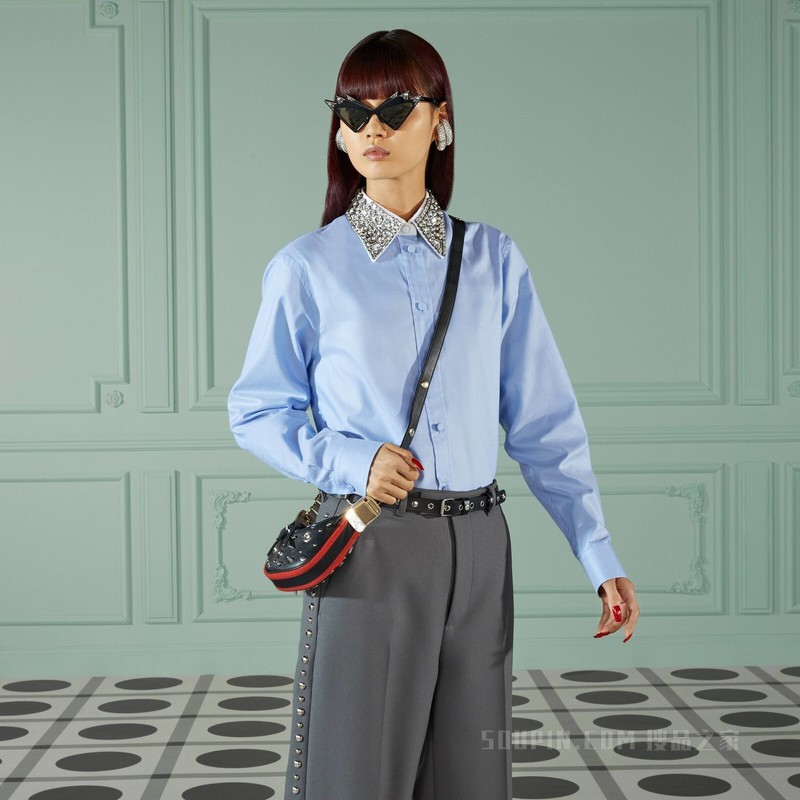 Gucci Attache系列迷你手袋 黑色皮革