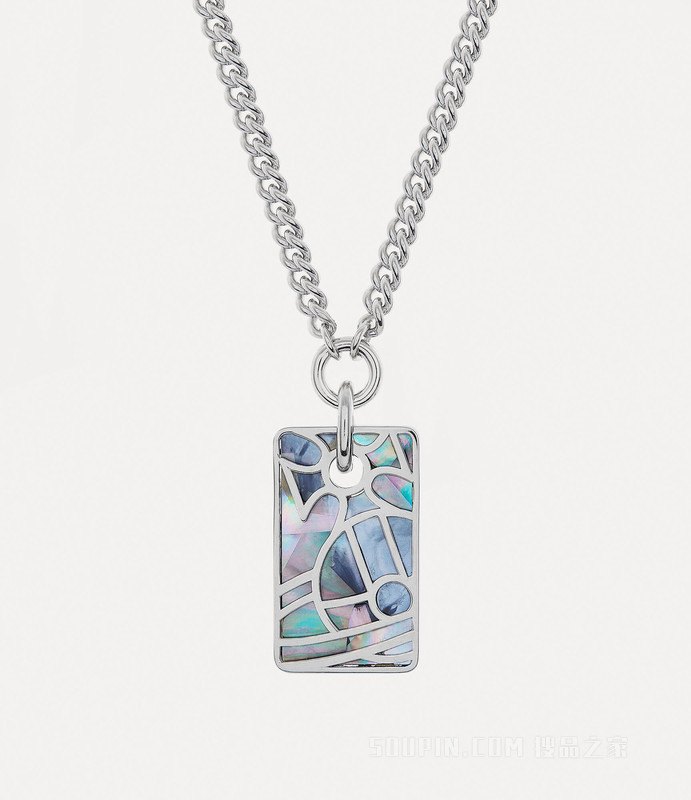 Man. Leon Tag Pendant Necklace