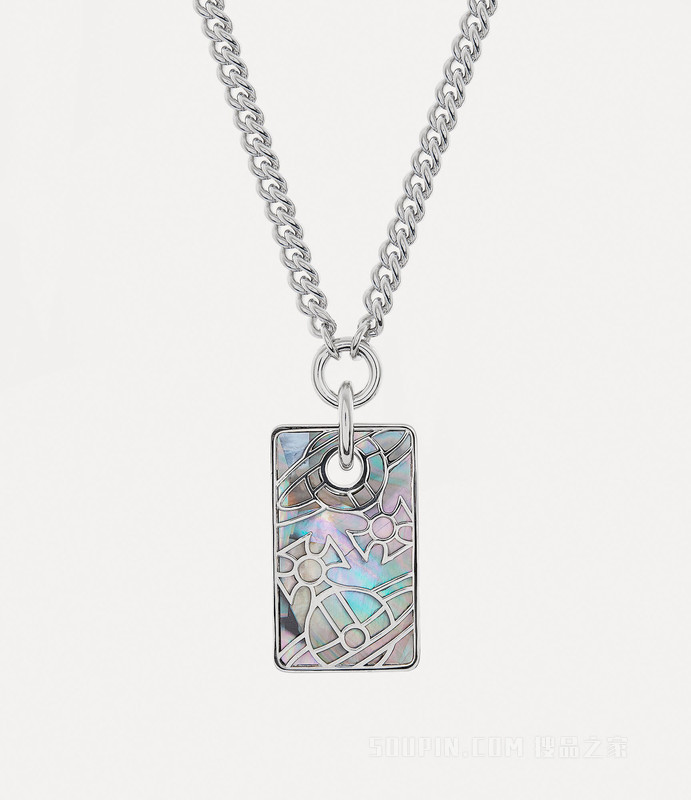 Man. Leon Tag Pendant Necklace