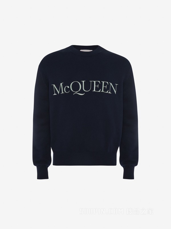 McQueen刺绣圆领套衫