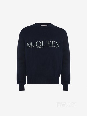 McQueen刺绣圆领套衫